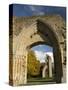 Ruins of Glastonbury Abbey, Glastonbury, Somerset, England, United Kingdom, Europe-null-Stretched Canvas