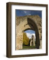 Ruins of Glastonbury Abbey, Glastonbury, Somerset, England, United Kingdom, Europe-null-Framed Photographic Print