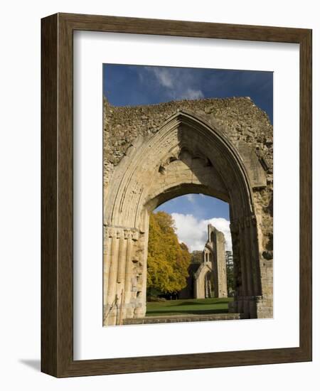 Ruins of Glastonbury Abbey, Glastonbury, Somerset, England, United Kingdom, Europe-null-Framed Photographic Print