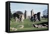 Ruins of Glastonbury Abbey, Somerset, England, United Kingdom-null-Framed Stretched Canvas