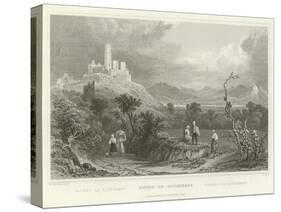 Ruins of Godesberg-William Tombleson-Stretched Canvas