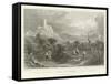 Ruins of Godesberg-William Tombleson-Framed Stretched Canvas