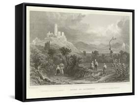 Ruins of Godesberg-William Tombleson-Framed Stretched Canvas