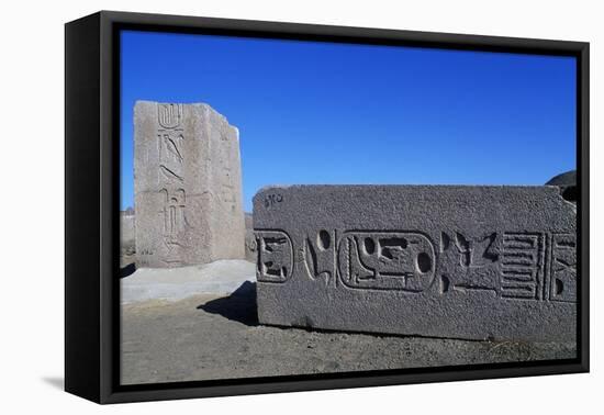 Ruins of Great Temple of Amun, Tanis, Egypt-null-Framed Stretched Canvas