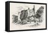 Ruins of Harewood Castle-null-Framed Stretched Canvas