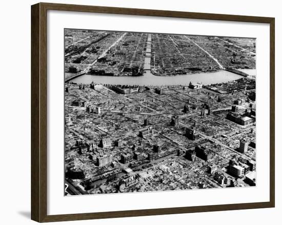 Ruins of Hiroshima after the Atomic Bomb Blast-null-Framed Photographic Print