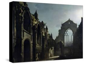 Ruins of Holyrood Chapel-Louis Jacques Mande Daguerre-Stretched Canvas