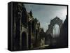 Ruins of Holyrood Chapel-Louis Jacques Mande Daguerre-Framed Stretched Canvas