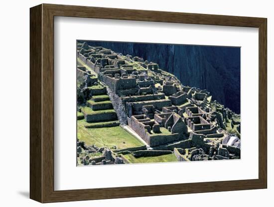 Ruins of Inca City in Morning Light, Machu Picchu, Urubamba Province, Peru-Walter Rawlings-Framed Photographic Print