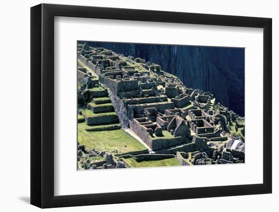 Ruins of Inca City in Morning Light, Machu Picchu, Urubamba Province, Peru-Walter Rawlings-Framed Photographic Print