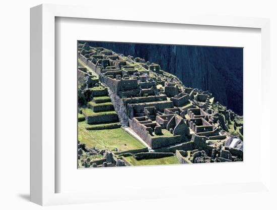 Ruins of Inca City in Morning Light, Machu Picchu, Urubamba Province, Peru-Walter Rawlings-Framed Photographic Print