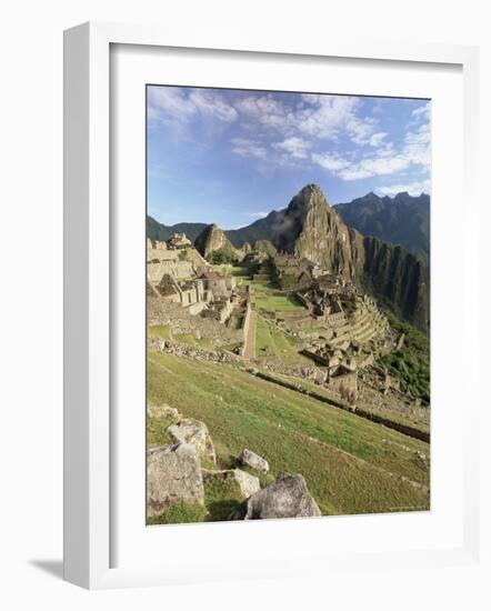 Ruins of Inca City, Machu Picchu, Unesco World Heritage Site, Urubamba Province, Peru-Gavin Hellier-Framed Photographic Print