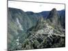 Ruins of Inca Town Site, Seen from South, with Rio Urabamba Below, Unesco World Heritage Site-Tony Waltham-Mounted Photographic Print