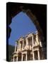 Ruins of Library, Bibliotheque of Celsius, Ephesus, Turkey-Bill Bachmann-Stretched Canvas