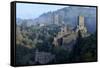 Ruins of Oberburg and Niederburg Castles, Manderscheid, Eifel, Rhineland-Palatinate, Germany, Europ-Hans-Peter Merten-Framed Stretched Canvas