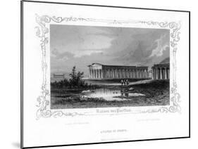 Ruins of Paestum, Italy, 19th Century-J Poppel-Mounted Giclee Print