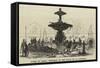 Ruins of Paris, Fountain in the Place De La Concorde-null-Framed Stretched Canvas