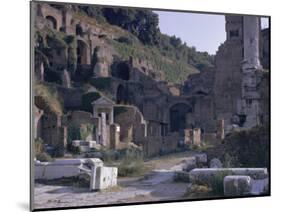 Ruins of Pompeii, Destroyed in Volcanic Eruption of Ad 79, Pompeii, Campania, Italy-Walter Rawlings-Mounted Photographic Print