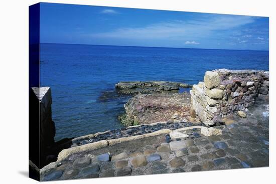 Ruins of Port of Clementine, Gravisca, Lazio, Italy-null-Stretched Canvas