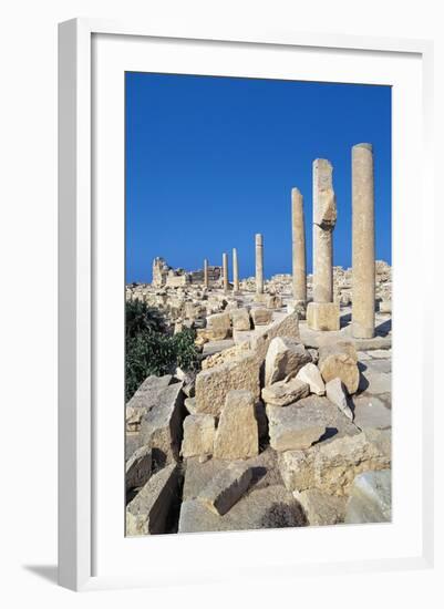 Ruins of Port of Roman City of Leptis Magna-null-Framed Photographic Print