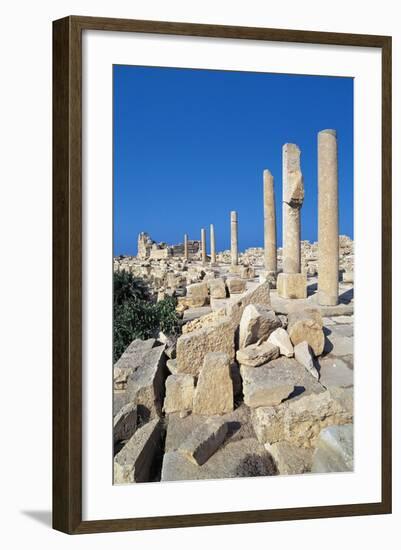 Ruins of Port of Roman City of Leptis Magna-null-Framed Photographic Print