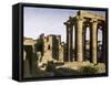 Ruins of portico at the Temple of Luxor, Egypt-English Photographer-Framed Stretched Canvas