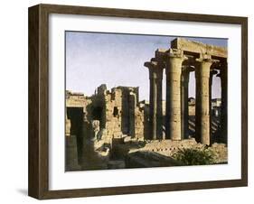 Ruins of portico at the Temple of Luxor, Egypt-English Photographer-Framed Giclee Print