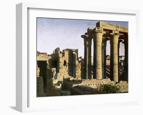 Ruins of portico at the Temple of Luxor, Egypt-English Photographer-Framed Giclee Print
