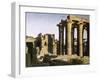 Ruins of portico at the Temple of Luxor, Egypt-English Photographer-Framed Giclee Print