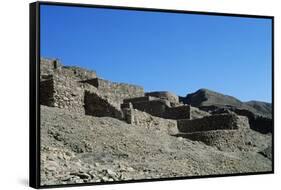 Ruins of Pre-Columbian Fortress in Pucara De Quitor-null-Framed Stretched Canvas