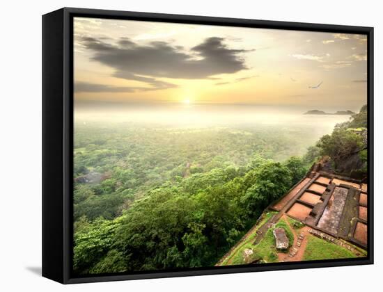 Ruins of Prison on Sigiriya in Sri Lanka-Givaga-Framed Stretched Canvas