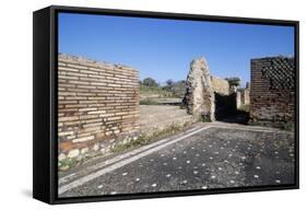 Ruins of Roman Baths, Ferento, Lazio, Italy-null-Framed Stretched Canvas