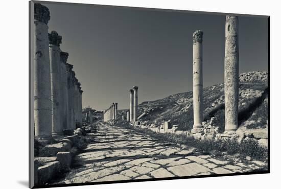 Ruins of Roman-era columns along the Cardo Maximus, Jerash, Jordan-null-Mounted Photographic Print