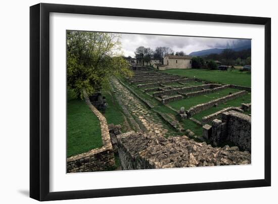 Ruins of Roman Houses, Ancient Roman City of Saepinum, Sepino, Molise, Italy-null-Framed Giclee Print