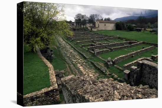 Ruins of Roman Houses, Ancient Roman City of Saepinum, Sepino, Molise, Italy-null-Stretched Canvas