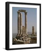 Ruins of Roman Temple of Hercules, Amman, Jordan, 162-66-null-Framed Photo