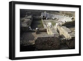 Ruins of Roman Theatre of Albintimilium, Ventimiglia, Liguria, Italy Ad-null-Framed Giclee Print