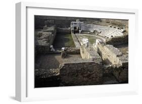 Ruins of Roman Theatre of Albintimilium, Ventimiglia, Liguria, Italy Ad-null-Framed Giclee Print