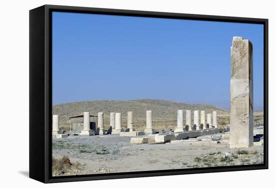 Ruins of Royal Palace of Cyrus Great, Pasargad-null-Framed Stretched Canvas