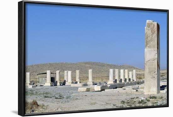 Ruins of Royal Palace of Cyrus Great, Pasargad-null-Framed Photographic Print