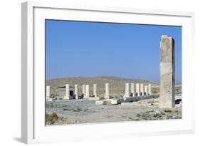 Ruins of Royal Palace of Cyrus Great, Pasargad-null-Framed Photographic Print