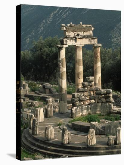 Ruins of Sanctuary of Athena at Delphi-Kevin Schafer-Stretched Canvas