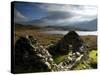 Ruins of Shephed's Hut at Llyn Y Dywarchen, Gwynedd, North Wales, UK-Ross Hoddinott-Stretched Canvas
