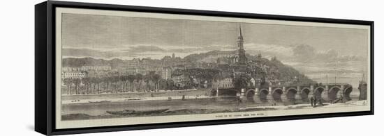 Ruins of St Cloud, from the River-null-Framed Stretched Canvas