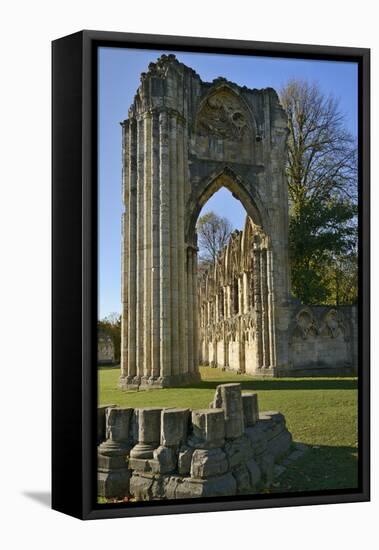 Ruins of St. Mary's Benedictine Abbey-Peter Richardson-Framed Stretched Canvas