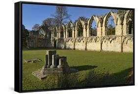 Ruins of St. Mary's Benedictine Abbey-Peter Richardson-Framed Stretched Canvas