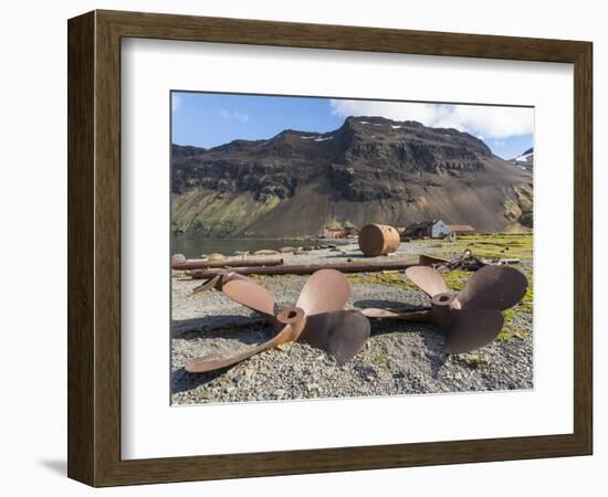 Ruins of Stromness Whaling Station in South Georgia.-Martin Zwick-Framed Photographic Print