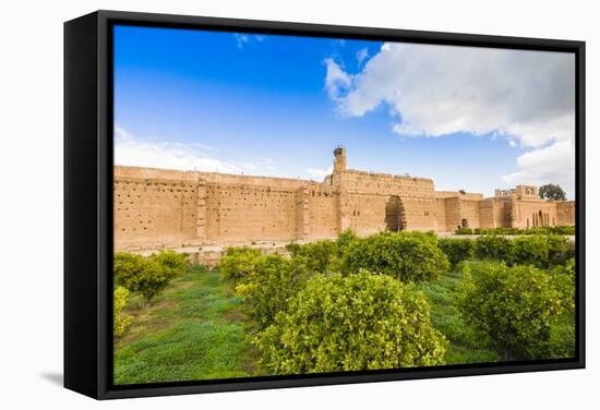 Ruins of the 16th Century El Badii Palace, Marrakech, Morocco-Nico Tondini-Framed Stretched Canvas