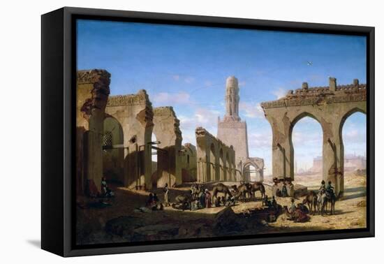 Ruins of the Al-Hakim Mosque in Cairo-Prosper Marilhat-Framed Stretched Canvas