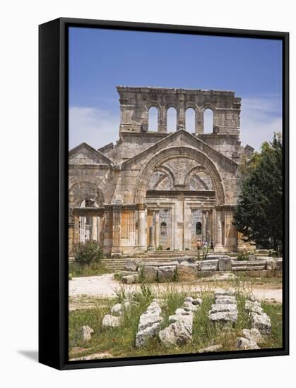 Ruins of the Basilica of St Simeon Stylites the Elder in the Hills Near Aleppo-Julian Love-Framed Stretched Canvas